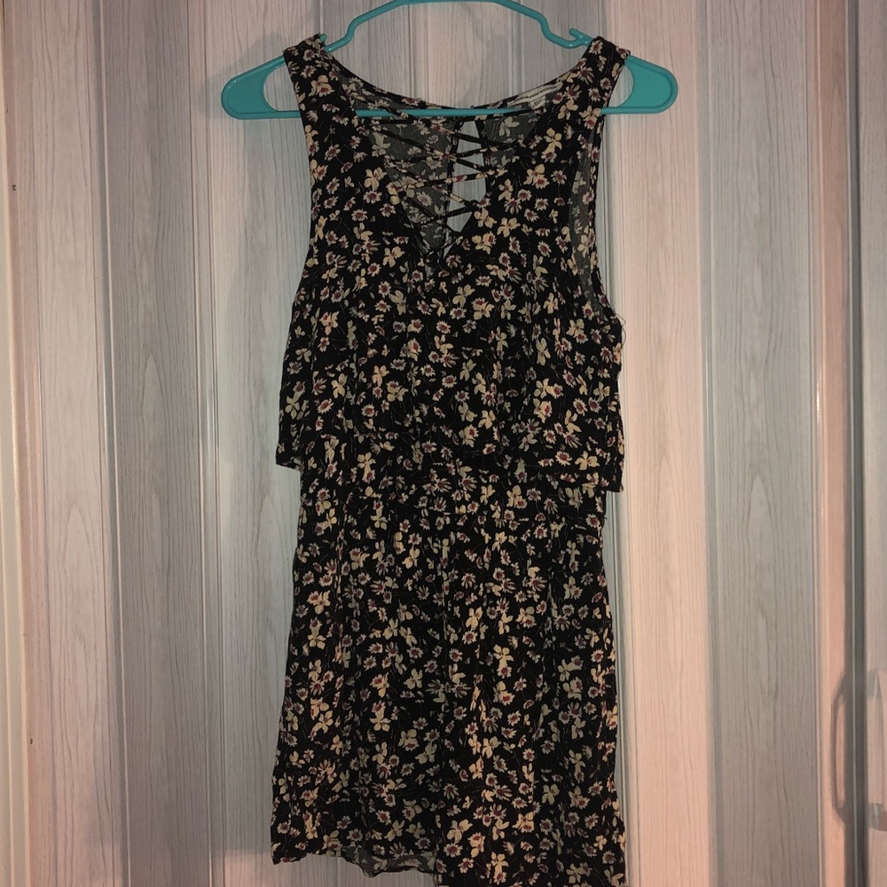 Floral American Eagle Romper